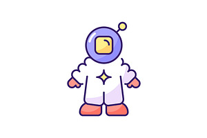 Astronaut RGB Color Icon