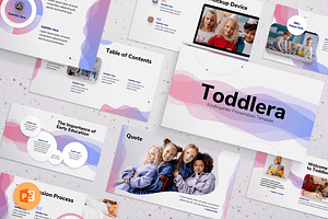 Kindergarten PowerPoint Presentation, a Presentation Template by Flat Icons
