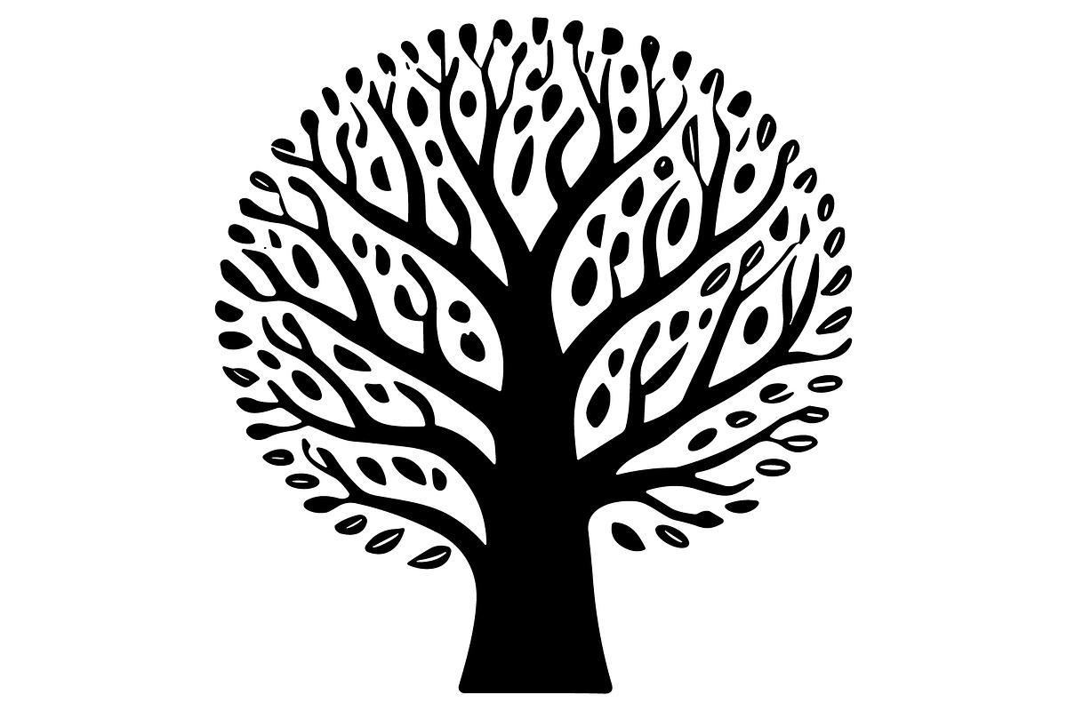 Stylized Tree Outline Clipart Pack, an Illustration by Designs_River (Photo 2 of 7)