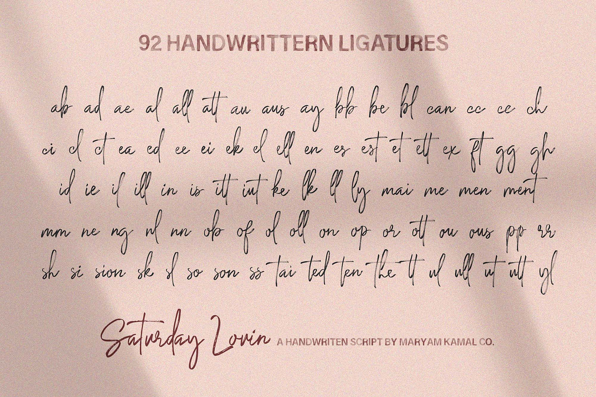 Saturday Loving Signature Font preview 8