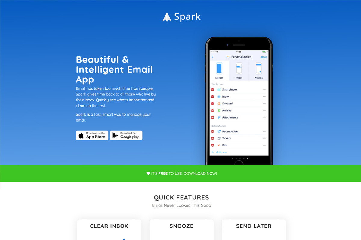 Mobile Application Landing Page, a Landing Page Template by IQSIR (Photo 4 of 5)