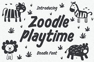 Zoodle Playtime Doodle Brush Font, a Font by PutraCetol Studio