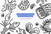 Seafood Menu | Hand drawn clipart, a Food Illustration by Favete Art (Thumbnail 6 of 9)