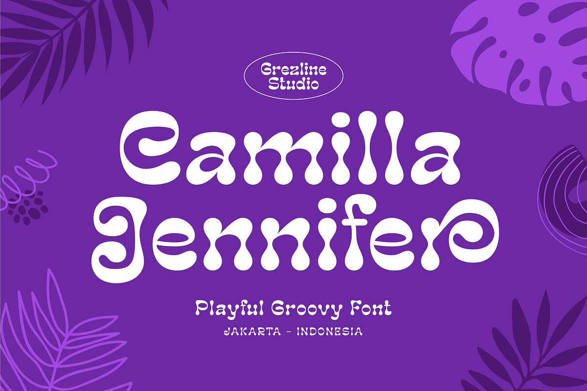 Camilla Jennifer - Groovy Font, a Font by Grezline Studio (Photo 1 of 11)