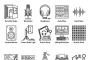 Podcast Streaming Outline Icons, an Outline Icon by adenpinkstore (Thumbnail 2 of 5)