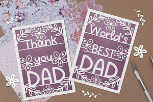 SVG Set Of Cards For Father's Day.