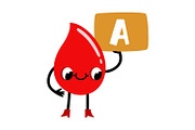 Cute Blood Type Mascot Set, a Healthcare Illustration by the_myro (Thumbnail 5 of 5)
