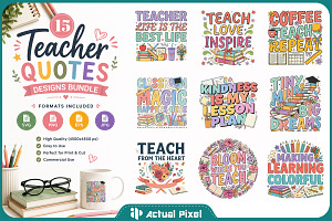 Teacher Quotes Sublimation Bundle