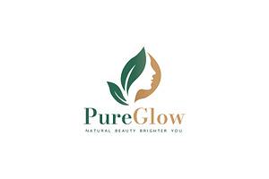 PureGlow Beauty Logo Template