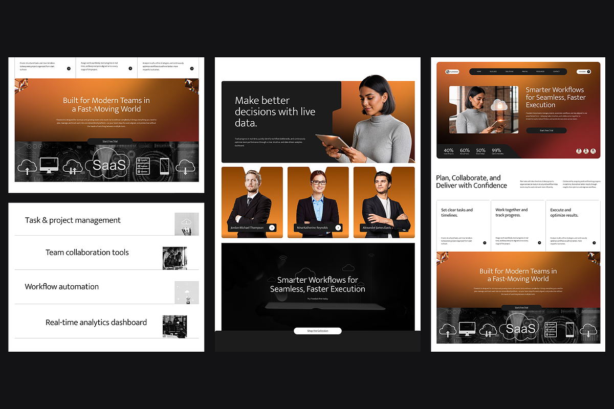 Figma SaaS Landing Page, a Landing Page Template by Musara (Photo 6 of 6)