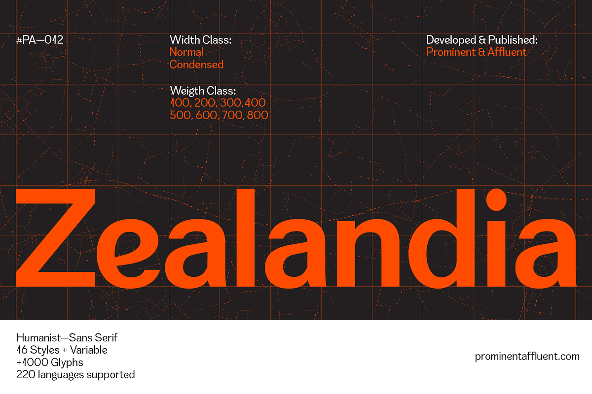 Zealandia - Sans Serif, a Sans Serif Font by Prominent & Affluent (Photo 1 of 10)