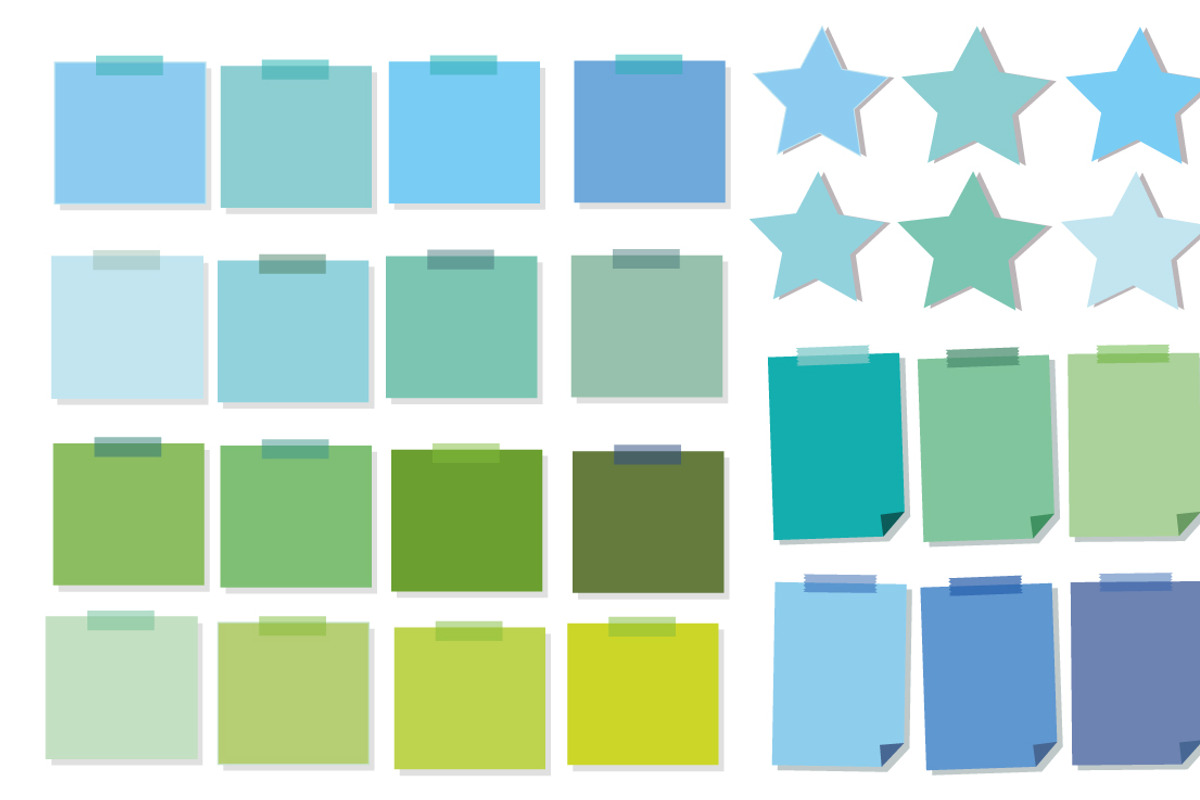 Vector Sticky Notes, an Object Graphic by NViolet