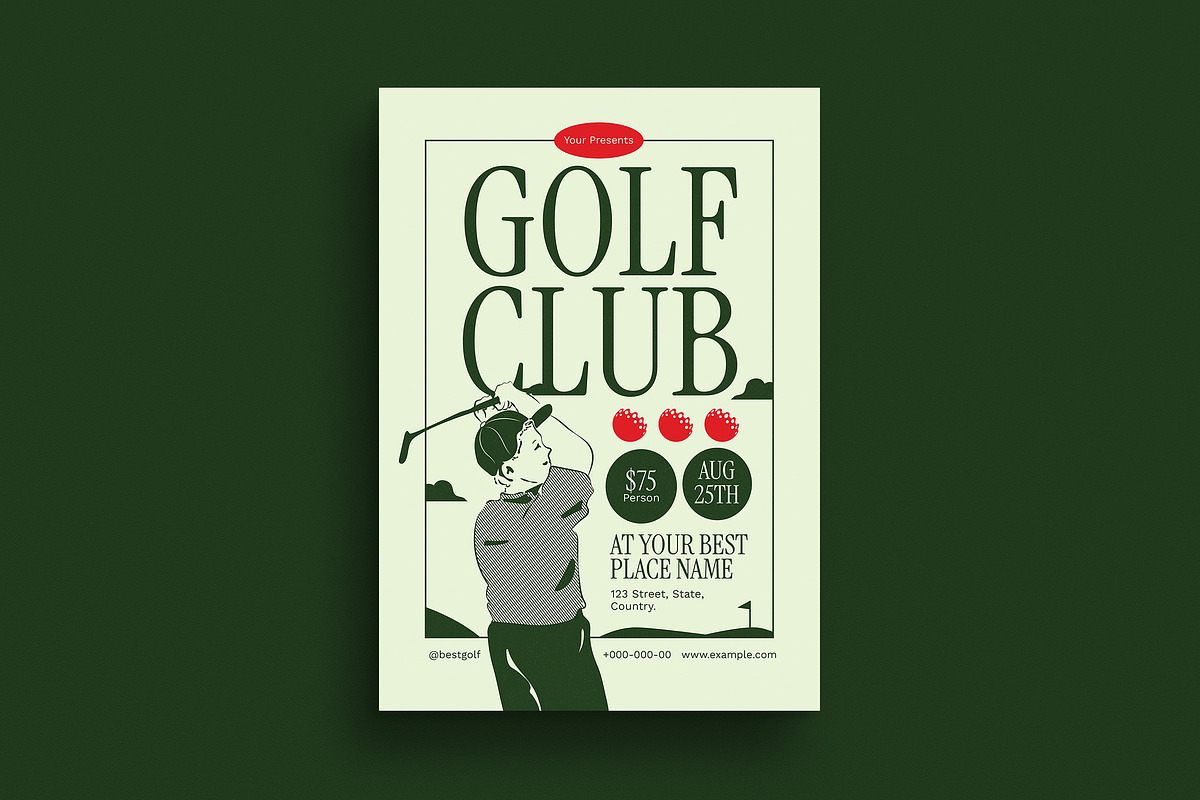 Retro Golf Club Flyer, a Flyer Template by Guuver (Photo 1 of 3)
