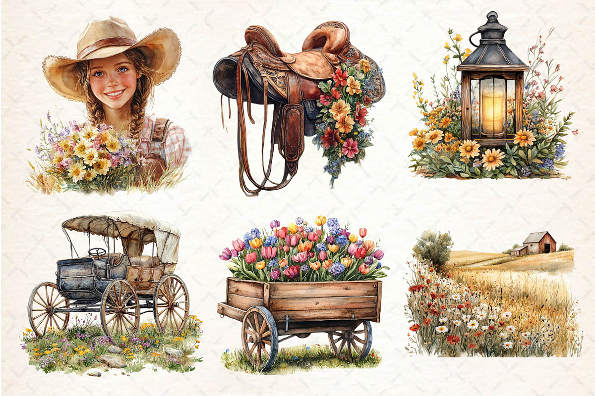 Western Spring Clipart, an Illustration by Dream Creation (Photo 6 of 6)