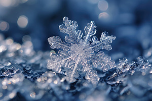 A detailed close up of a single snow, a Photo by Iftikhar Alam