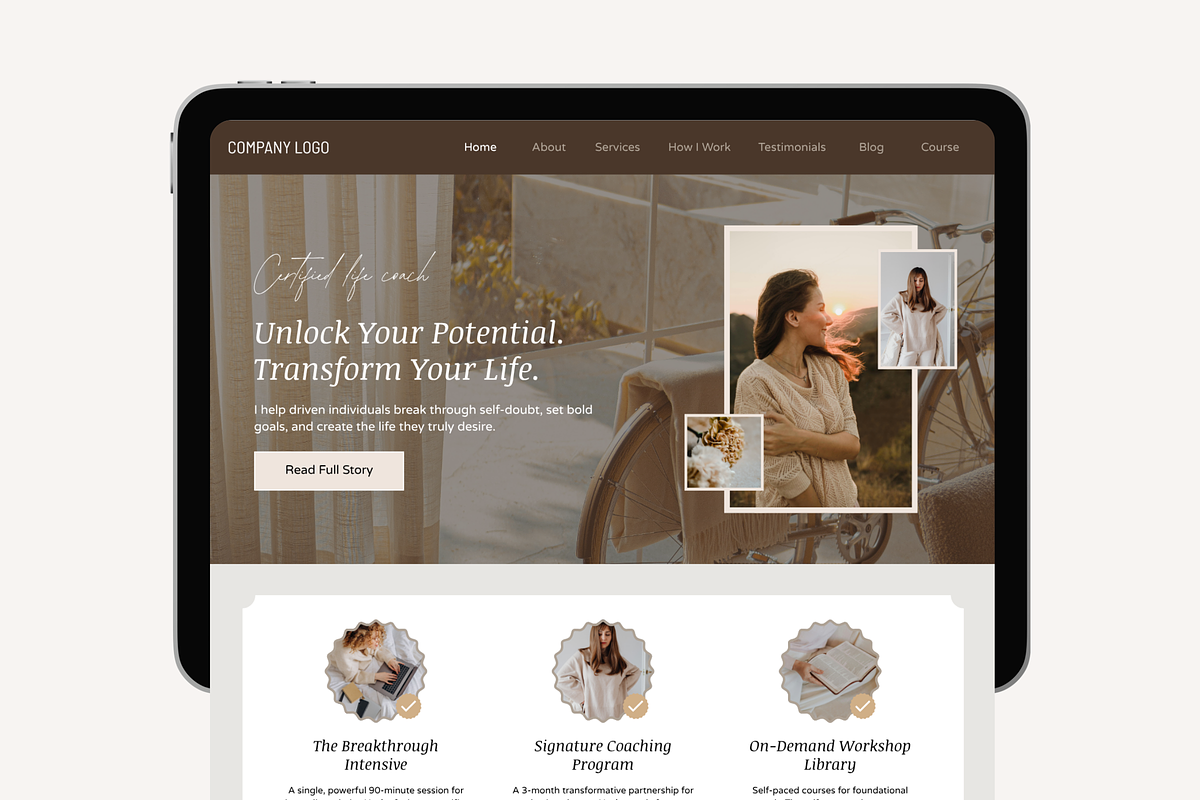 Life Coach Canva Website Template, a Landing Page Template by Snapybiz (Photo 9 of 10)
