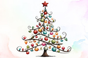 Christmas Tree With Lights PNG, an Illustration by Sublimation Artist (Thumbnail 1 of 9)