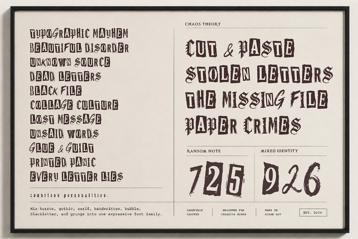 ScrapTheory - Endless Disorder, a Handwritten Font by HypeWorksCo (Photo 6 of 13)