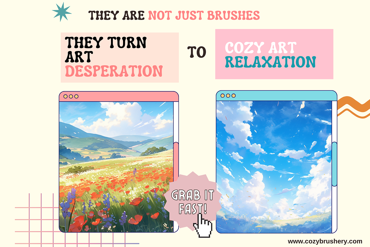 Procreate Nature Background Brushes, a Brushes & More by Cozy Brushery (Photo 6 of 12)
