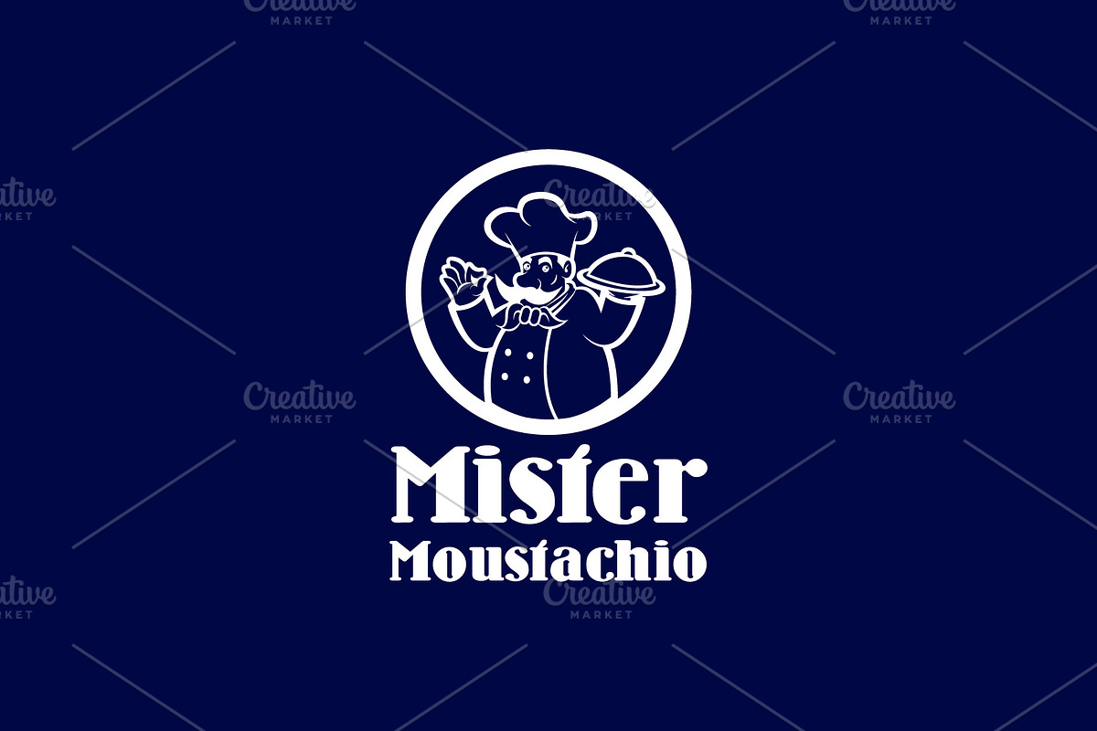 Mister Moustachio - Chef Mascot Logo, a Branding & Logo Template by ashenterprise (Photo 2 of 2)