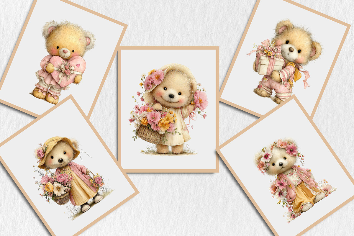 Mother’s Day Teddy Bear Clipart, a Seasonal Illustration by Rose Art (Photo 5 of 6)