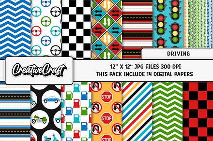 Cars Digital Papers Scrapbooking