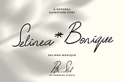 Selinea Bonique - Natural Signature, a Handwritten Font by Pandeka Studio (Thumbnail 1 of 9)