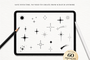 60 Stars Procreate PNG SVG, a Brush Add-On by LaurenceVArtiste (Thumbnail 2 of 7)