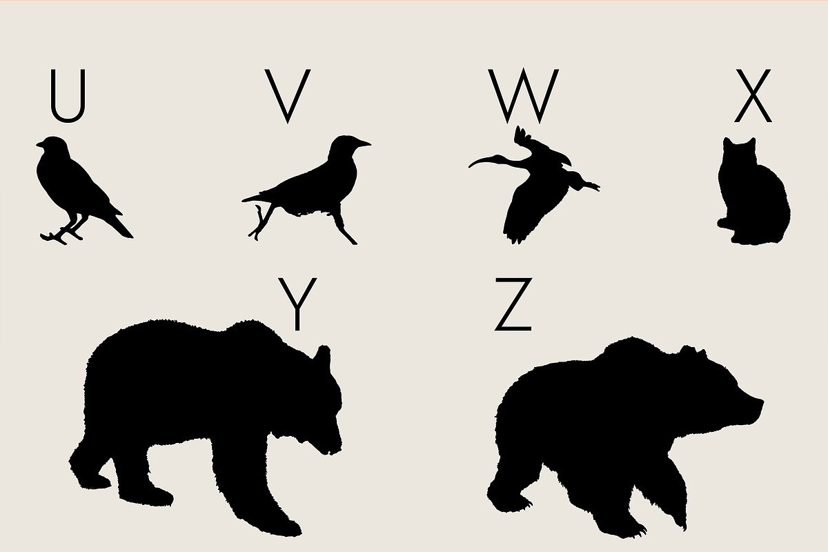 Animals Silhouette Dingbats Font, a Symbol Font by Minimalartstudio (Photo 3 of 8)