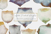 Gold Touched Watercolor Crests, an Object Graphic by OM Creativ (Thumbnail 2 of 7)