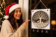 Tree, Deer and Rabbit Forest Circle, a Work Illustration by Digital Artistic99 (Thumbnail 3 of 4)