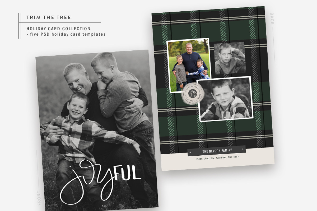 Trim The Tree Christmas Cards, a Card Template by The Modern Collective (Photo 5 of 6)
