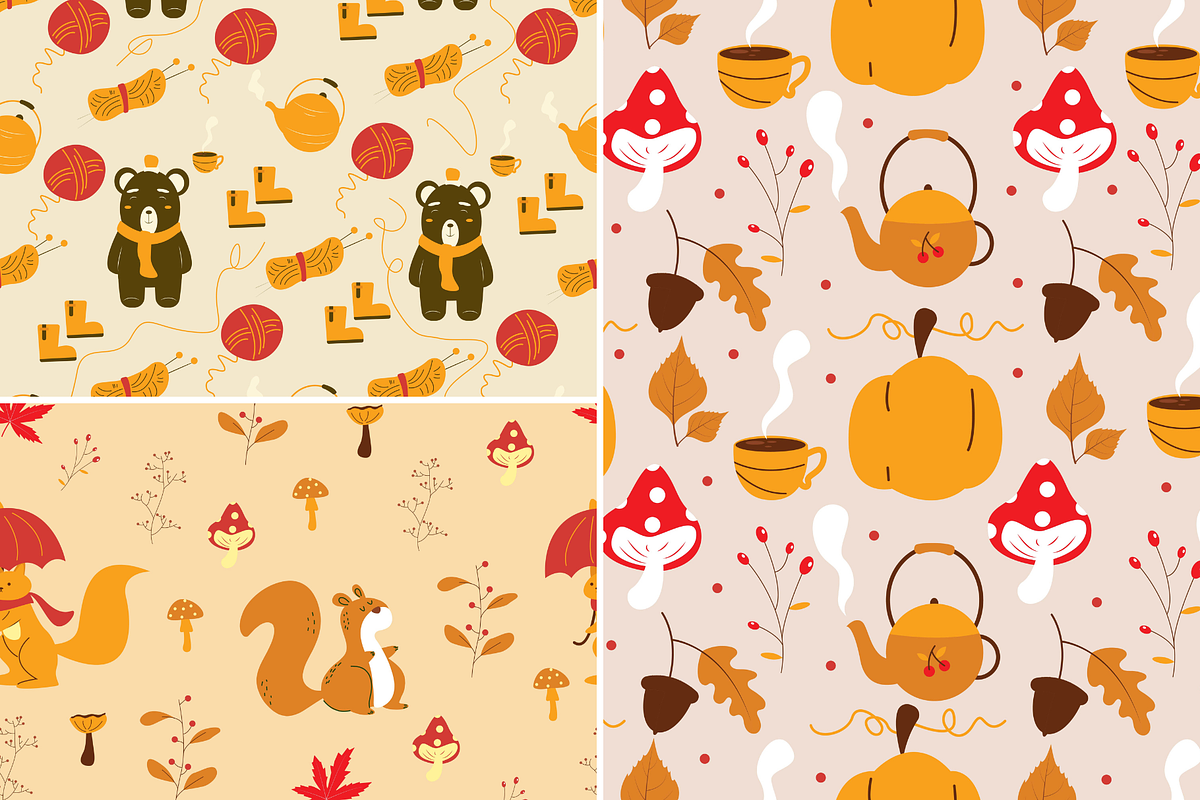 Cute Autumn Seamless Pattern Fall, a Pattern Graphic by ItsReksita Pattern (Photo 3 of 9)