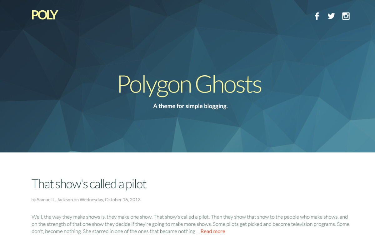Poly - Simple Responsive Ghost Theme, a Websites & App Template by Creative Cheeaths shop (Photo 3 of 4)