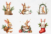 Christmas Bunny Garden ClipArt's Bun, an Illustration by CrexoraLab (Thumbnail 2 of 5)