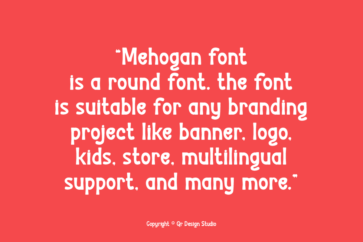 Mehogan - Round Funny Font, a Sans Serif Font by QR Design Studio (Photo 10 of 12)