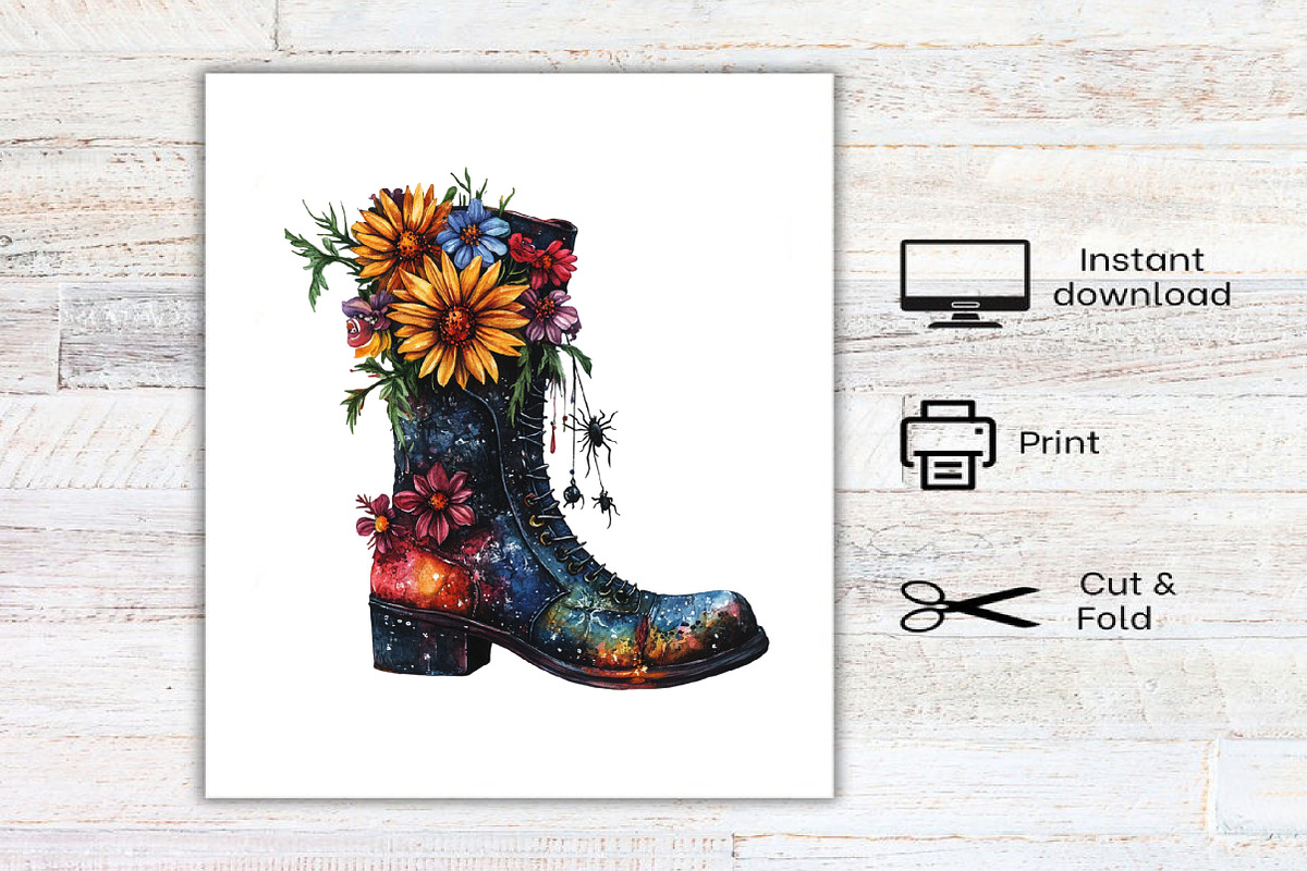 Watercolor Halloween Vibes Clipart, an Illustration by Canvas Craft (Photo 8 of 8)