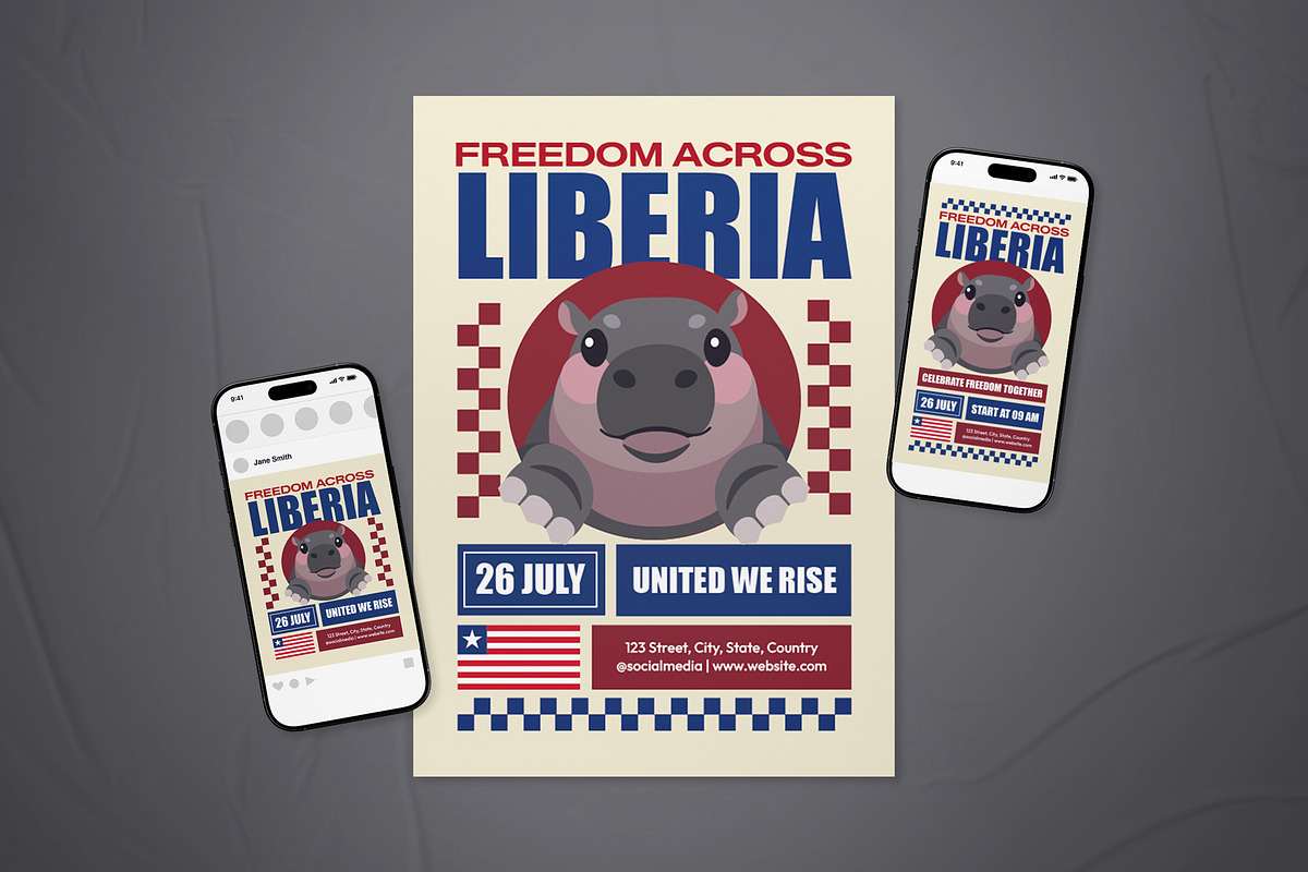 Liberia Independence Day Flyer Set, a Flyer Template by The Good Store (Photo 1 of 2)