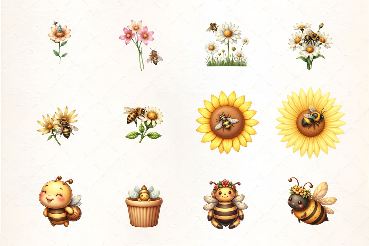 Summer Honey Garden Clipart, an Illustration by CrexoraLab (Photo 2 of 5)