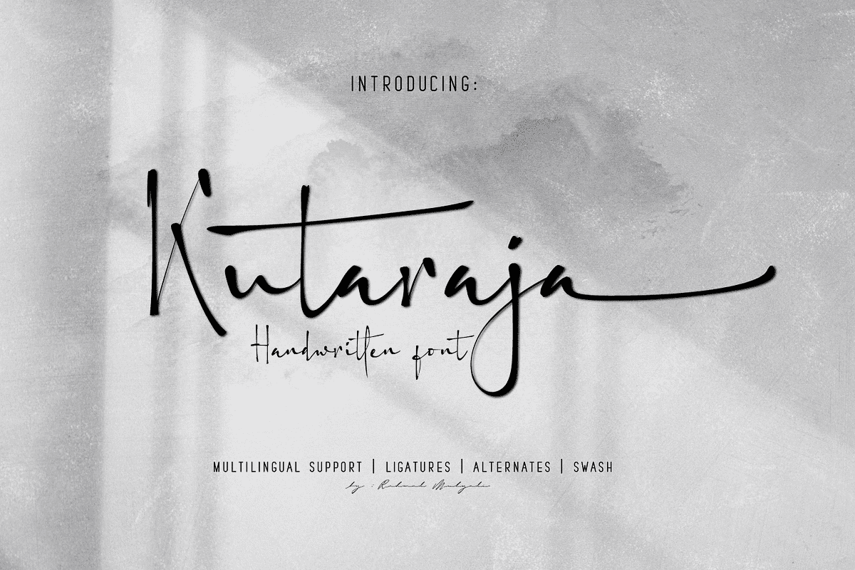 Kutaraja, a Script Font by BaronWNM (Photo 1 of 10)