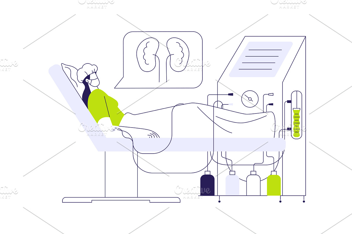 Dialysis for kidney failure abstract, a Healthcare Illustration by Visual Generation