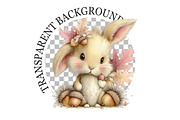 Whimsical Fall Autumn Bunny Clipart, a Seasonal Illustration by Rose Art (Thumbnail 6 of 6)