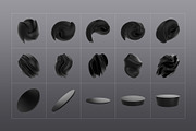 3D Black Shapes - 120 illustrations, an Object Graphic by assetpro.design (Thumbnail 10 of 15)
