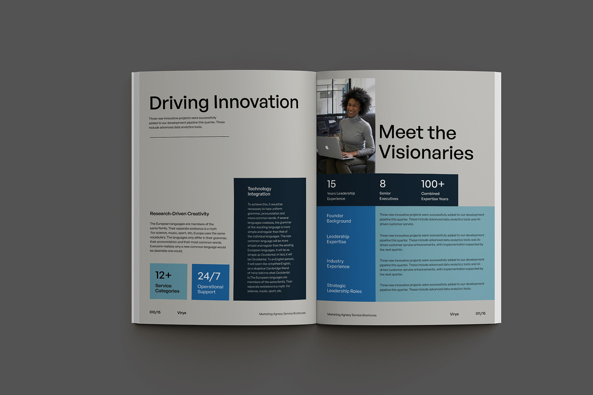 VIRYA | Marketing Agency Brochure, a Brochure Template by Neermana (Photo 4 of 10)