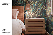 Wallpaper Mockup - Rustic Bedside, a Household Mockup by Andrea Muller (Thumbnail 5 of 6)