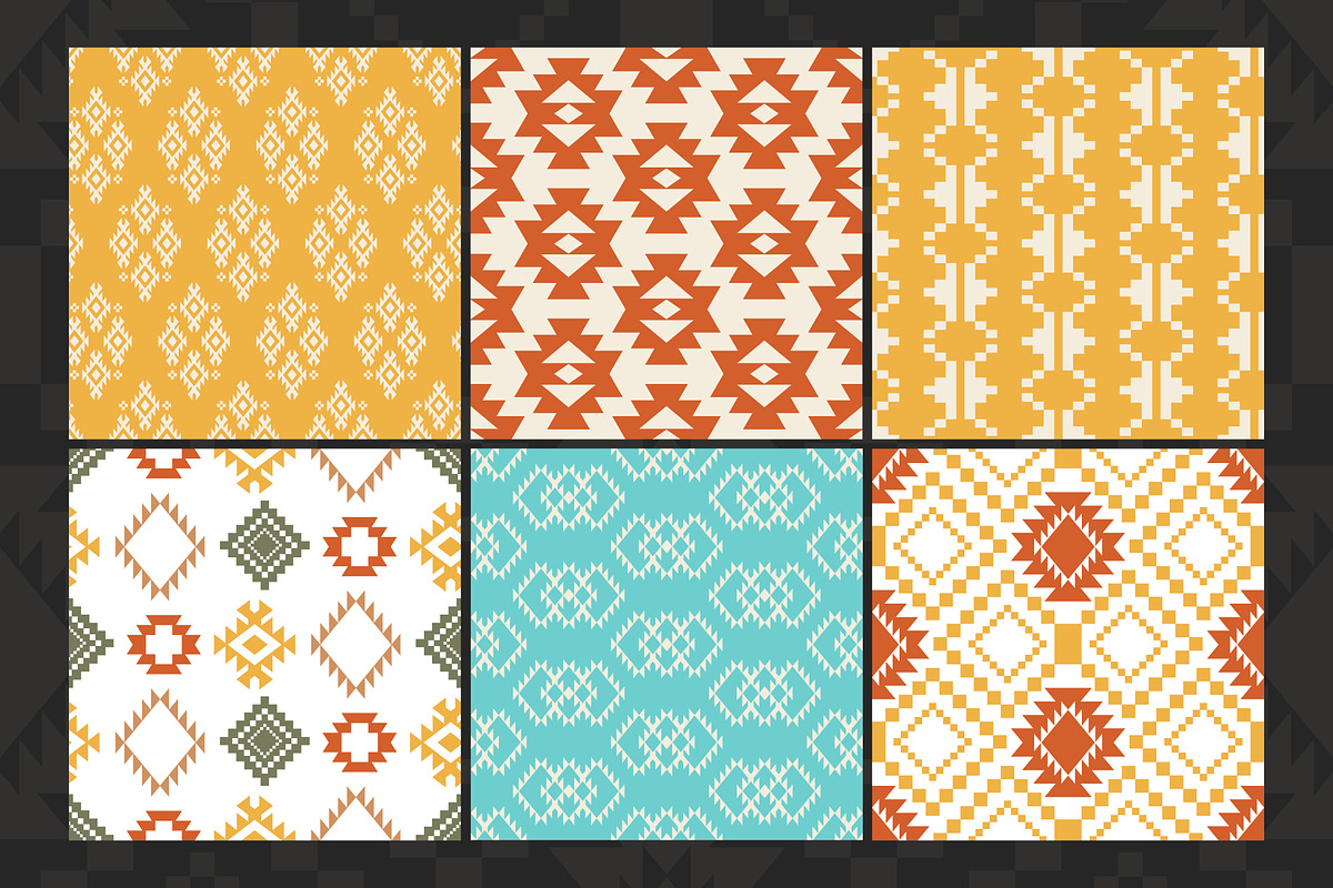 30 Aztec Southwestern Patterns Pack, a Pattern Graphic by Katrinelly (Photo 10 of 15)