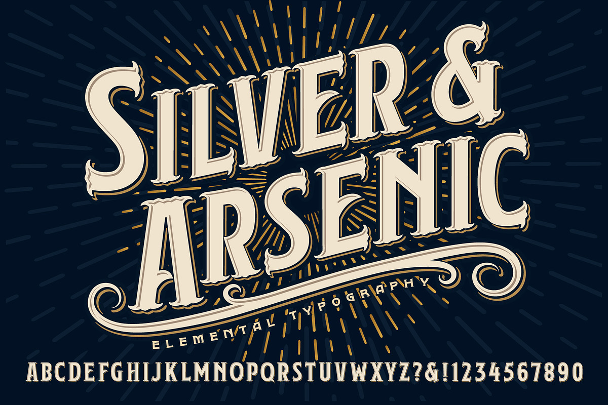 Silver & Arsenic Vector Alphabet, an Object Graphic by Mysterylab Designs