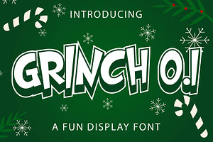 Grinch 0.1 - Christmas Display Font, a Slab Serif Font by Densu Creative