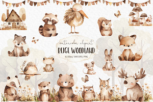 Neutral Baby Animals Clipart