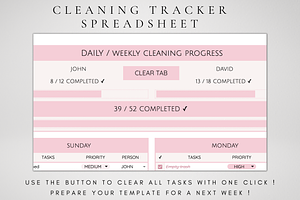 Editable Cleaning Planner Template